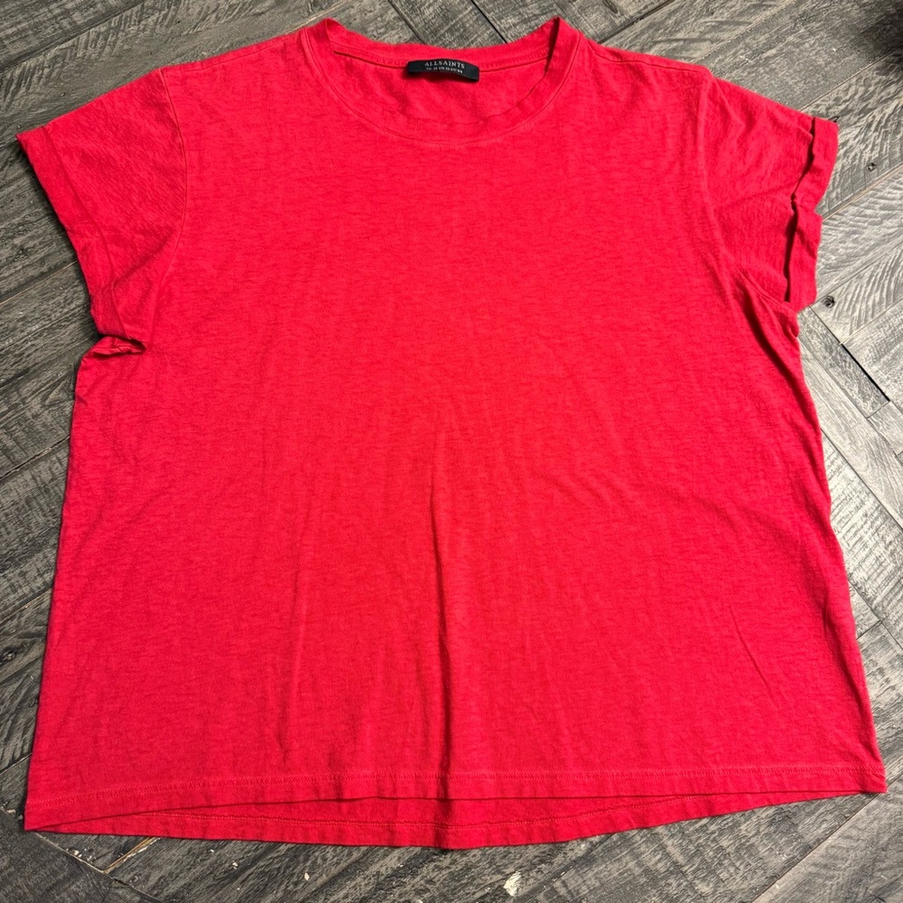 All Saints Woman’s Red Shirt Top Size 12‎ US